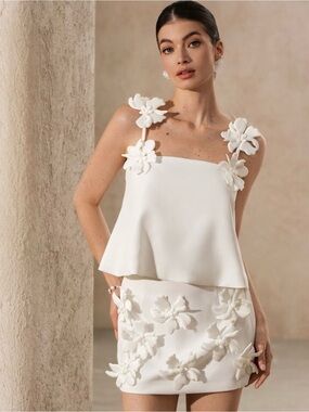 2 piece white set
